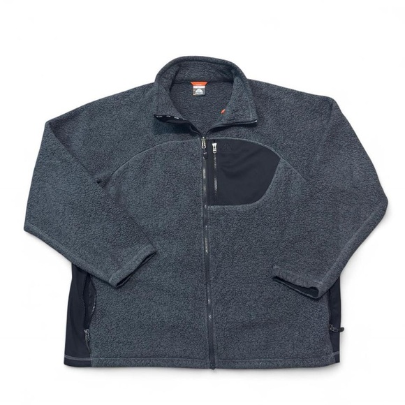 Y2K VTG Nike ACG full zip deep pile Sherpa fleece jacket grey size XXL mens - Picture 1 of 7